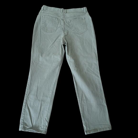 Gloria Vanderbilt Women’s High Rise 5 Pocket Design Beige Denim Size 14 Short - Picture 4 of 7